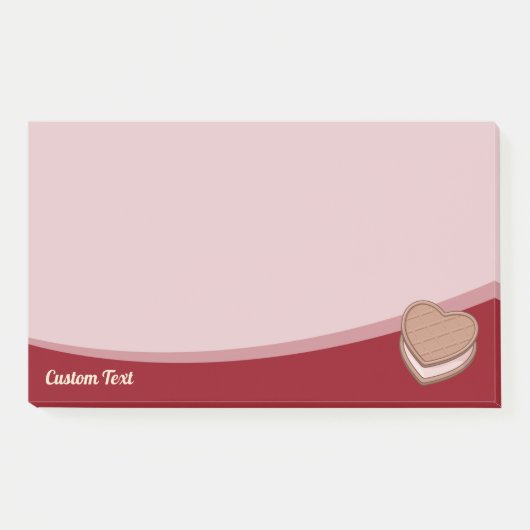 Herz Biscuit Postit Hinweise Post-it Klebezettel (Vorderseite)