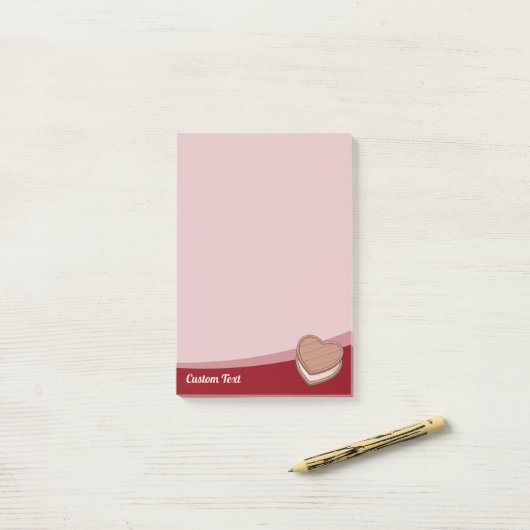 Herz Biscuit Postit Hinweise Post-it Klebezettel (Auf Schreibtisch)