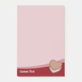 Herz Biscuit Postit Hinweise Post-it Klebezettel (Vorderseite)