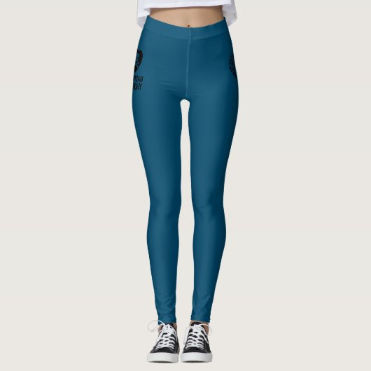 Herz - Blau - Emo - Leggings (Vorderseite)