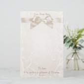Herz-Blüh-Rose-Geschichten Briefpapier (Stehend Vorderseite)