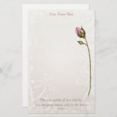 Herz-Blüh-Rose-Geschichten Briefpapier (Vorne/Hinten)