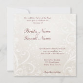 Herz Blühe Rose Hochzeit Einladung (Rückseite)