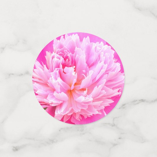 Herz & Blume auf Rose Goldhochzeit Konfetti (Klein Vorderseite)