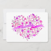 Herz Blume Bouquet Art Bridal Brunch Einladung (Vorderseite)