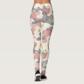 Herz-Blume Camouflage Muster Leggings (Rückseite)