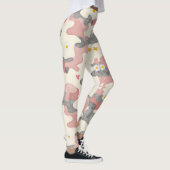 Herz-Blume Camouflage Muster Leggings (Rechts)
