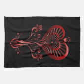 Herz-Blume Handtuch (Horizontal)