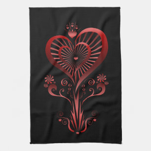 Herz-Blume Handtuch