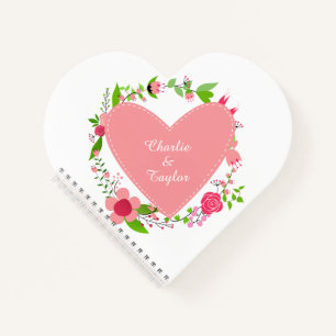 Herz & Blume - Hochzeitsgast-Notebook Notizbuch
