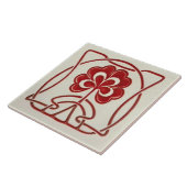 Herz Blume Jugendstil Vintages Dekor Wessel Fliese (Seite)