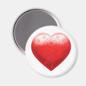 Herz-Blume Magnet (Vorderseite/Rückseite)