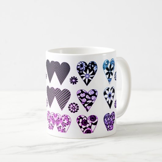 Herz & Blume Moderner Pop Kaffeetasse (VorderseiteRechts)