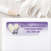 Herz-Blume Musikalische Bemerkungen Lila Rücksende (Insitu)