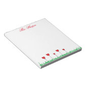 Herz-Blume Personalisiert Notepad Notizblock (angewinkelt)