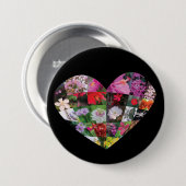Herz-Blumen Button (Vorne & Hinten)