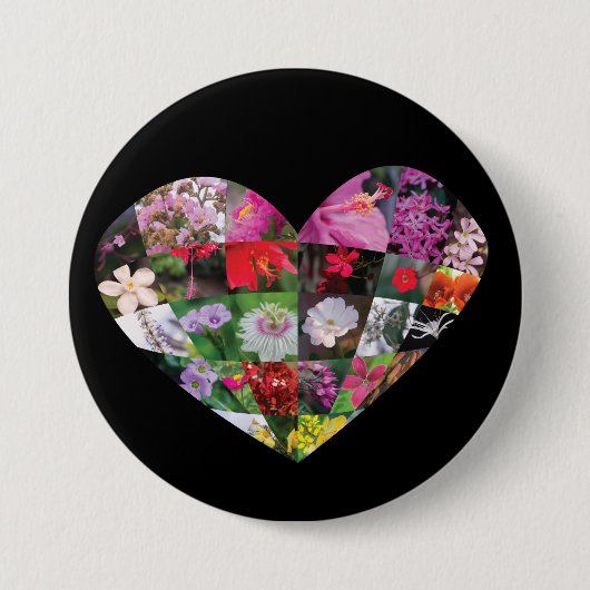 Herz-Blumen Button (Vorderseite)