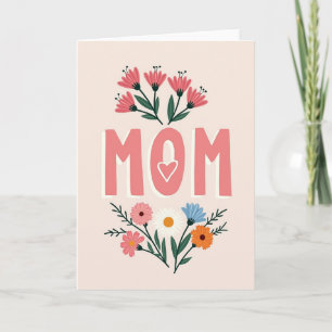 Herz-Blumen-Mutter-Karte Karte