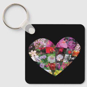 Herz-Blumen Schlüsselanhänger