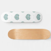 Herz-Blumenmuster Skateboard (Horizontal)