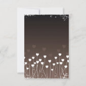 Herz-Blüte Silhouette - Empfang Einladung (Rückseite)