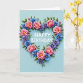 Herz-Blüten-Feierkarte Karte (Gelbe Blume)