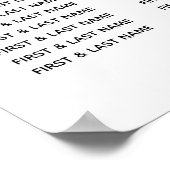 Herz-Blütenskulls Hochzeitstabelle Poster (Ecke)