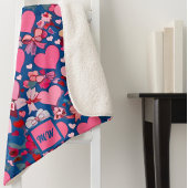 Herz, Bogen, Blumenakzente, Pastellfarben, Monogra Sherpadecke