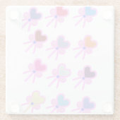 Herz-Bogen-Muster Personalisierte Geschenk-Crew-So Glasuntersetzer (Rückseite)