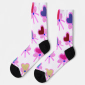 Herz-Bogen-Muster Personalisiertes Geschenk Crew S Socken (Linkes Detail)