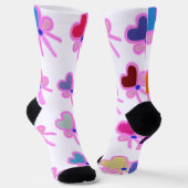 Herz-Bogen-Muster Personalisiertes Geschenk Crew S Socken (Gewinkelt)