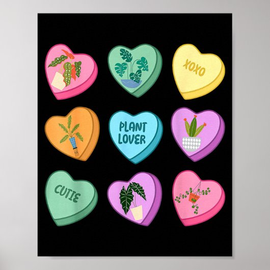 Herz Bonbon Valentinstag Pflanze Gärtner Gärtner Poster (Vorne)