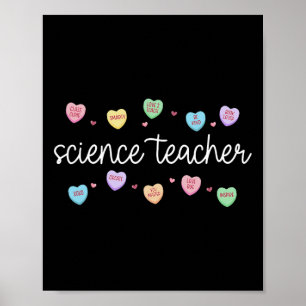 Herz Bonbon Wissenschaftslehrer Valentinstag Wisse Poster