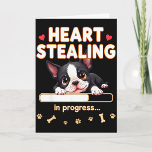 Herz Boston Terrier Hund Lustiges Geschenk Bostie Karte