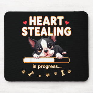 Herz Boston Terrier Hund Lustiges Geschenk Bostie  Mousepad