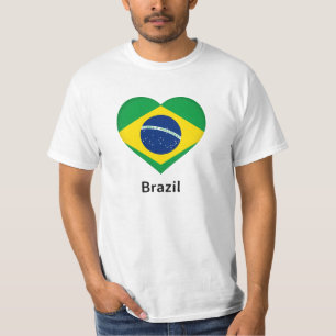 Herz - Brasilien - Flagge T-Shirt