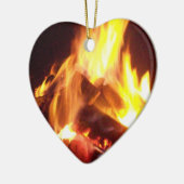 Herz-brennende Weihnachtsverzierung Keramikornament (Links)