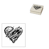 Herz-Briefmarke Gummistempel (Stempel)