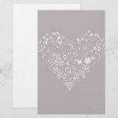Herz Briefpapier (Vorne/Hinten)