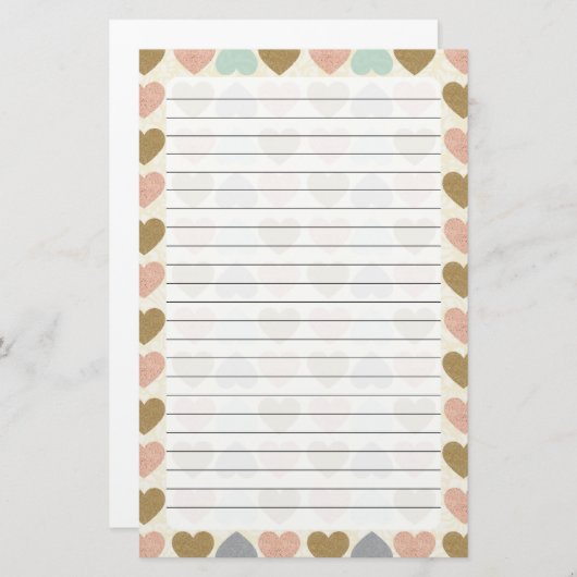 Herz Briefpapier (Vorne/Hinten)