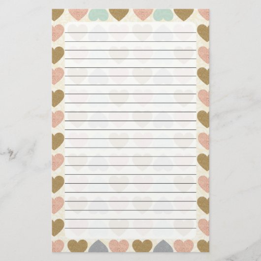 Herz Briefpapier (Vorderseite)