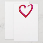 Herz Briefpapier (Vorne/Hinten)