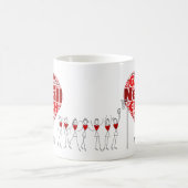 Herz bringt Wort-WolkeNetballzug in Position Kaffeetasse (Mittel)