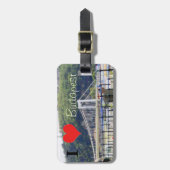 Herz Budapest Erzsebet Brücke I Gepäckanhänger (Vorderseite vertikal)