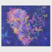 Herz-Butterfisch-Wrapping Paper Geschenkpapier (Flach)