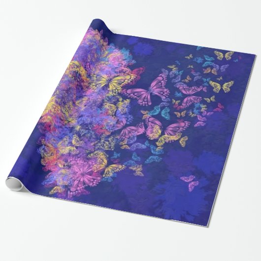 Herz-Butterfisch-Wrapping Paper Geschenkpapier (Ungerollt)