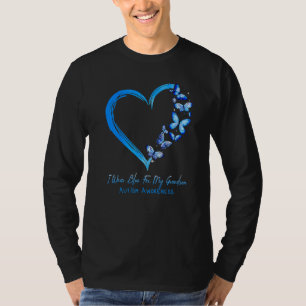 Herz Butterfly Ich trage Blau für meinen Enkel Aut T-Shirt