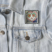 Herz-Button (2-Zoll-Quadrat) Button (Beispiel)