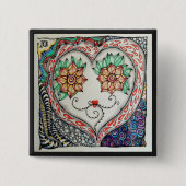 Herz-Button (2-Zoll-Quadrat) Button (Vorderseite)