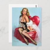 Herz-Button nach oben Postkarte (Vorne/Hinten)